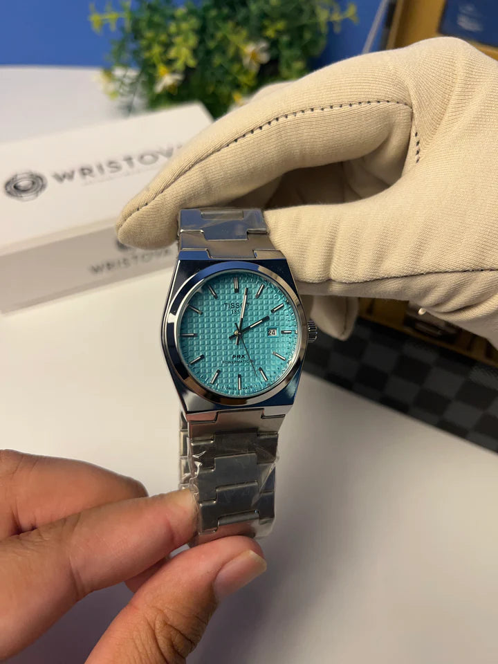 TISSOT PRX POWERMATIC Ice Blue Watch