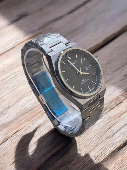 Tissot PRX Powermatic 80 Silver Stainless Steel Black Dial Automatic Watch for Men’s – T137.407.11.051.00