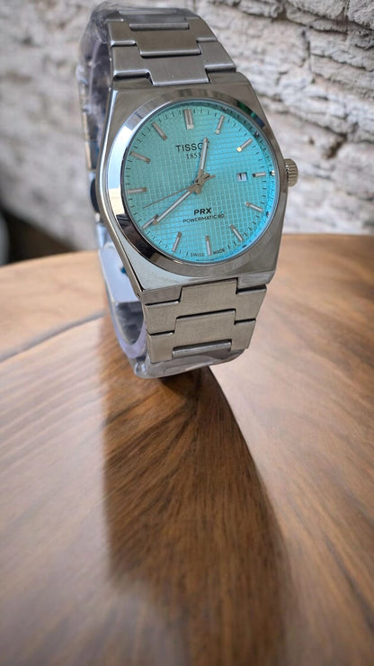 TISSOT PRX POWERMATIC Ice Blue Watch